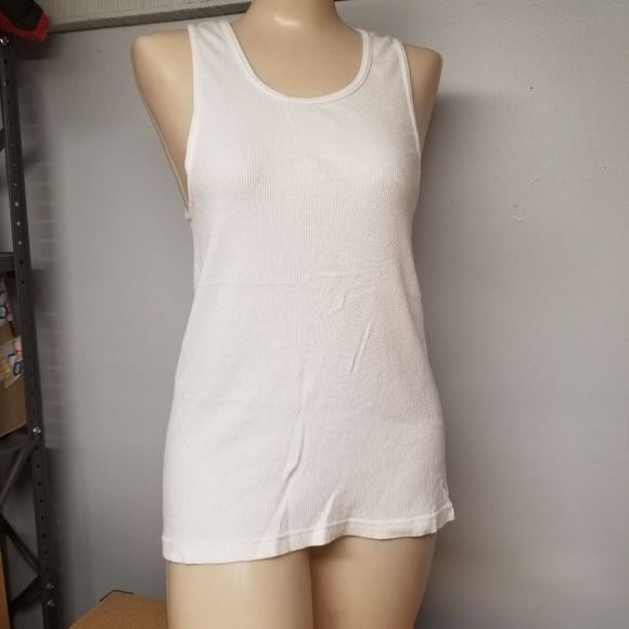 A-shirt tank top beater undershirt medium mens 34-36 white - Picture 4 of 7